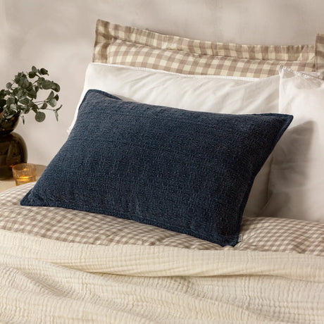 Ramas 100% Cotton Indigo Cushion Cover or Filled Cushion 40cm x 60cm - additional product view 1
