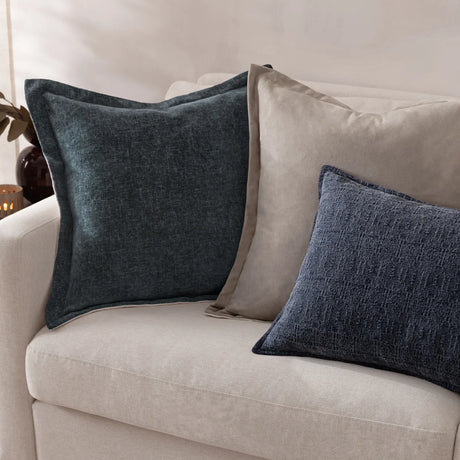 Ramas 100% Cotton Indigo Cushion Cover or Filled Cushion 40cm x 60cm - additional product view 7