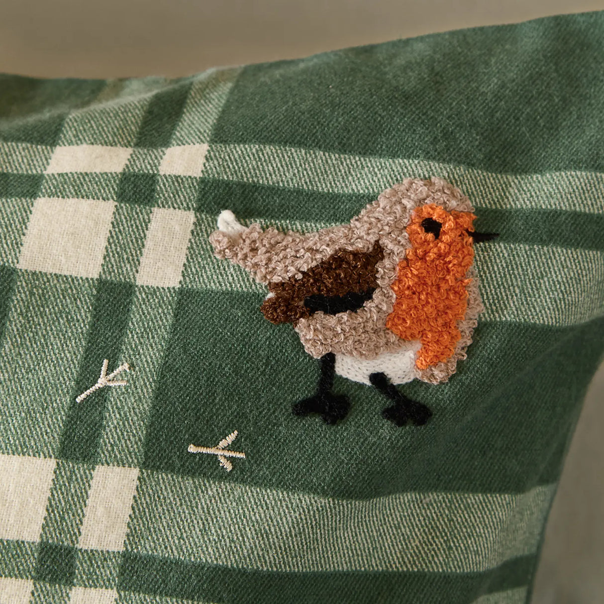 Ramble Robin Robin Tufted Brushed Cotton Duvet Cover Set image 3