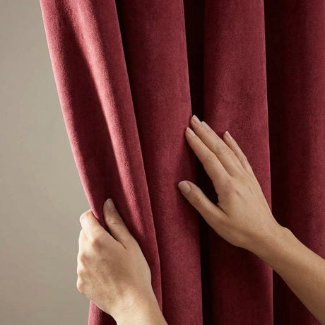 Oxford Velvet Blackout Tape Top Pencil Pleat Curtains 9