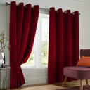 Velvet Blackout Eyelet Curtains by Alan Symonds