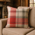 Balmoral Check Cushion Cover Cosy Tartan Pattern 43cm x 43cm - Ruby