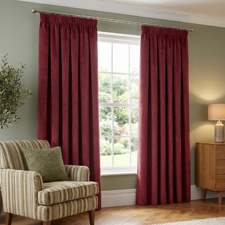 Oxford Velvet Blackout Tape Top Pencil Pleat Curtains 7