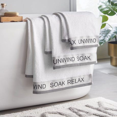 Catherine Lansfield Relax And Unwind Towel White