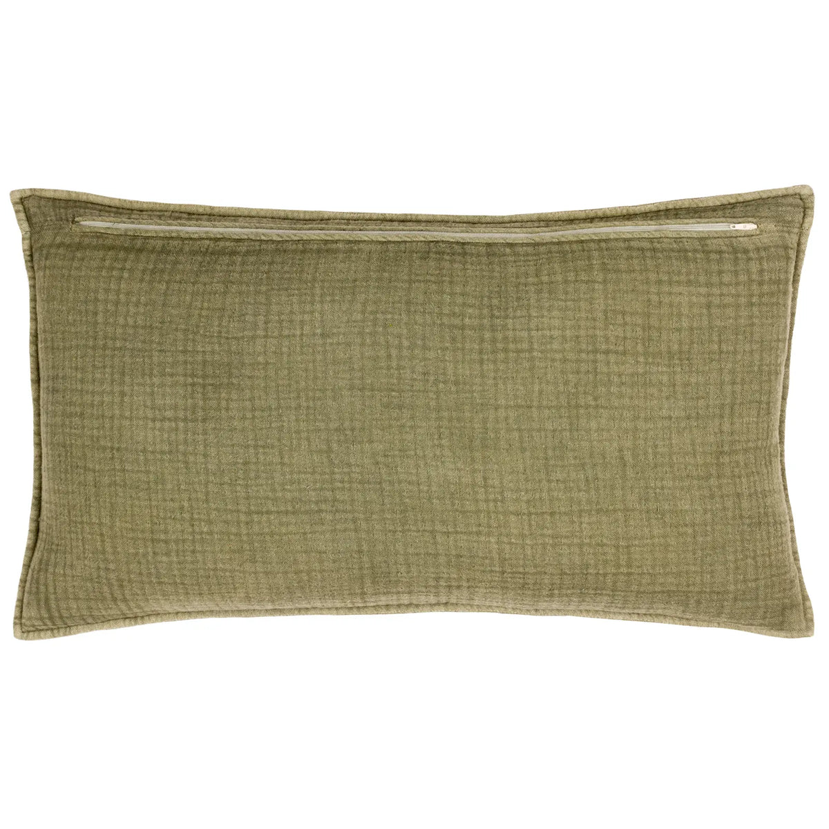 Ribble 100% Cotton Khaki Cushion Cover 40cm x 60cm - additional product view 2
