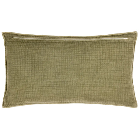 Ribble 100% Cotton Khaki Cushion Cover 40cm x 60cm - additional product view 2