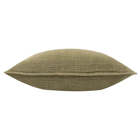 Ribble 100% Cotton Khaki Cushion Cover 40cm x 60cm - additional product view 3