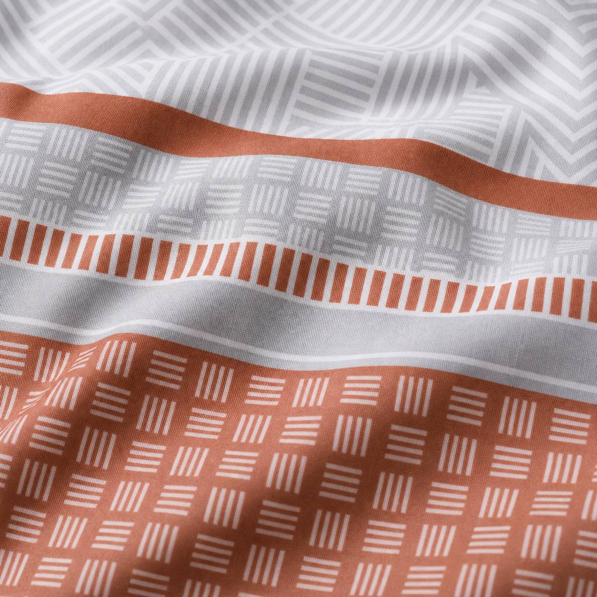 Macro close-up of the natural fabric on the Rico Polycotton Duvet Cover Set