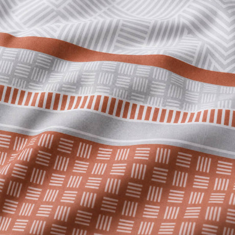 Macro close-up of the natural fabric on the Rico Polycotton Duvet Cover Set