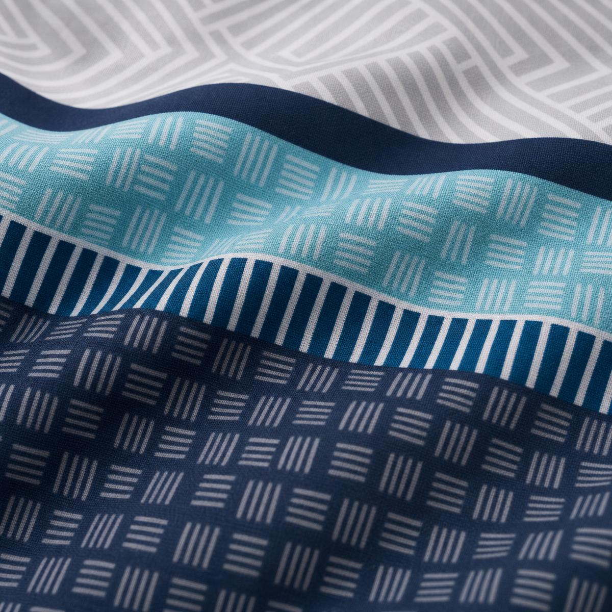 Macro close-up of the teal fabric on the Rico Polycotton Duvet Cover Set