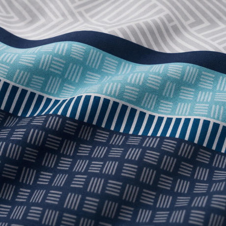 Macro close-up of the teal fabric on the Rico Polycotton Duvet Cover Set