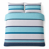 Overhead flat lay of the Rico Polycotton Duvet Cover Set in teal with two matching pillowcases