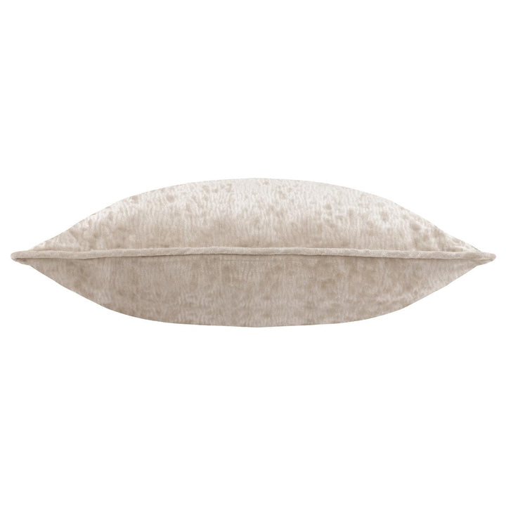 Ripple Ivory Plush Velvet Cushion Cover 20" x 20" - Ideal