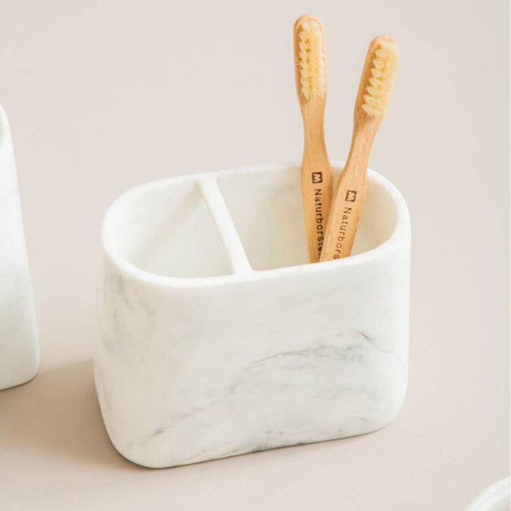 Riviera Marble Effect Toothbrush Holder - Ideal