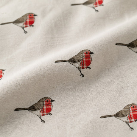 Macro close-up of the brushed cotton flannelette fabric on the Robin Flannelette Brushed Cotton Duvet Cover Set