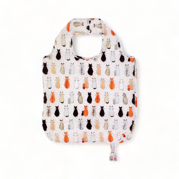 Cats in Waiting Reusable Roll-Up Shopping Bag