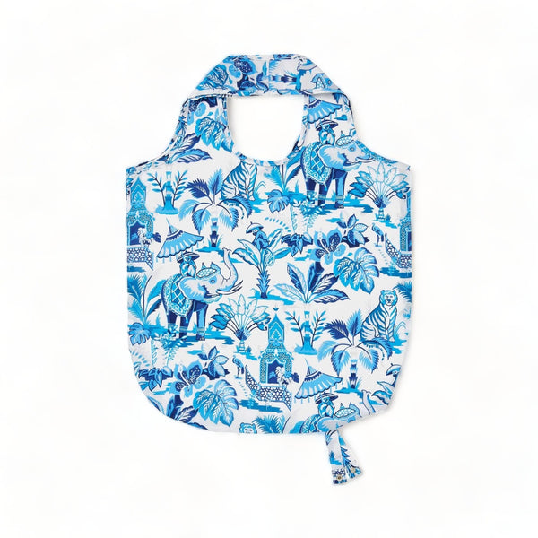 India Blue Reusable Roll-Up Shopping Bag