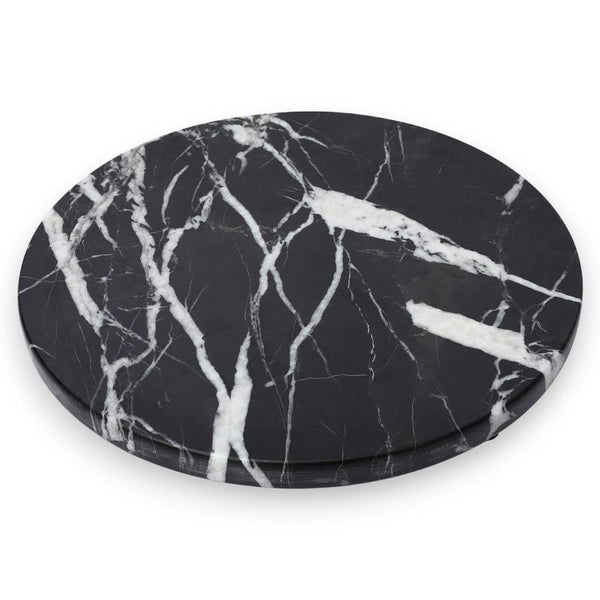 Round Black + Gold Marble Chopping Board - Ideal