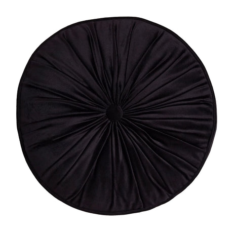 Round Pleat Black Round Filled Cushion 40cm - product image 2