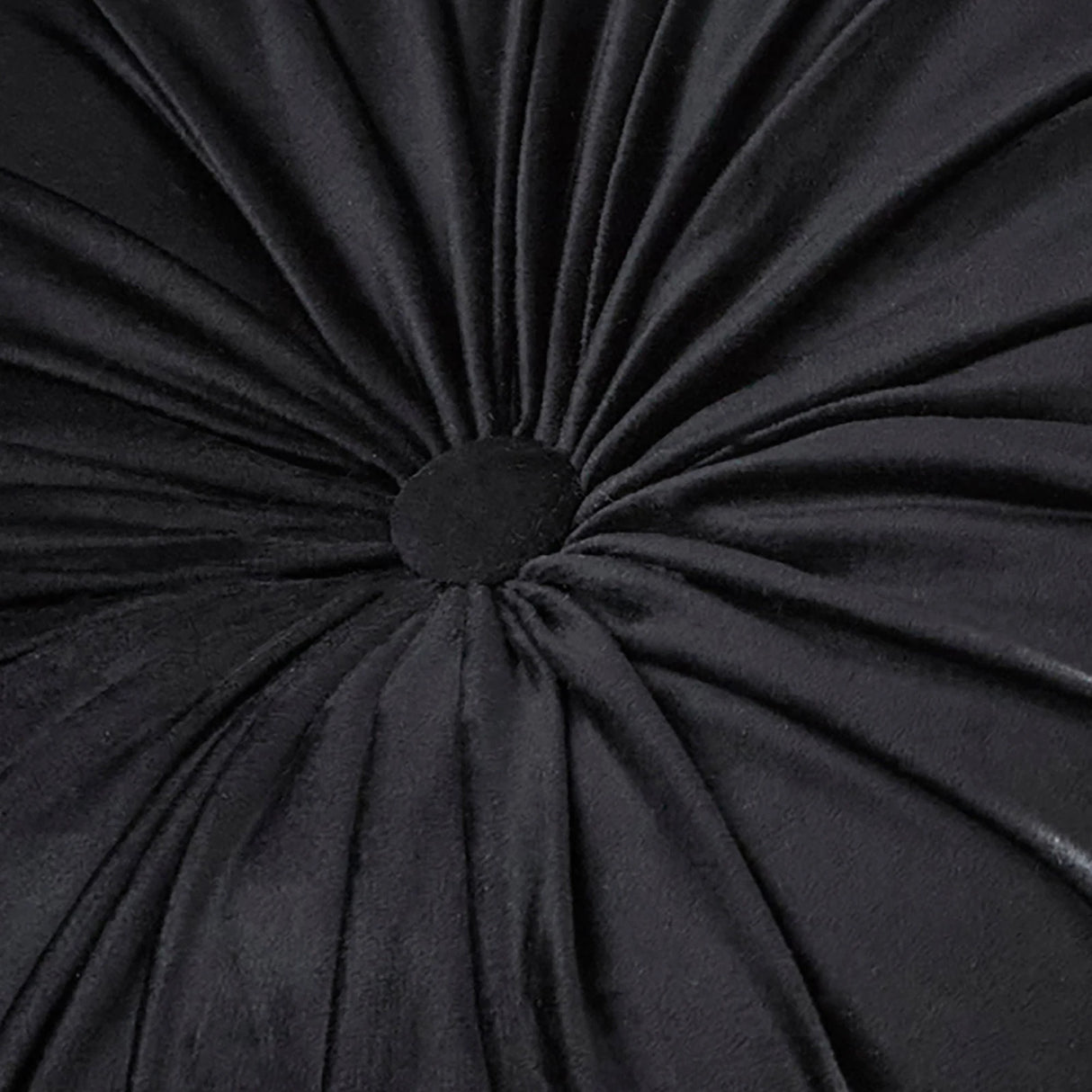 Round Pleat Black Round Filled Cushion 40cm - product image 3
