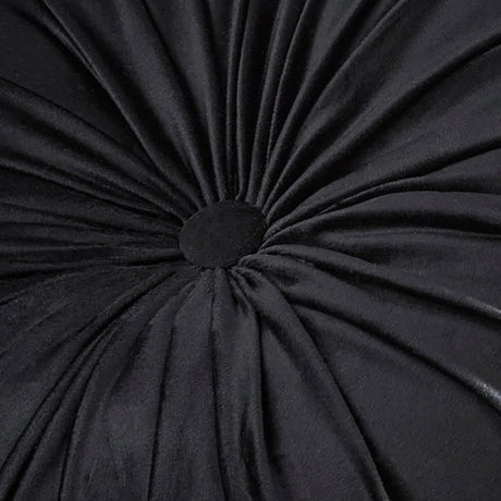 Round Pleat Black Round Filled Cushion 40cm - product image 3