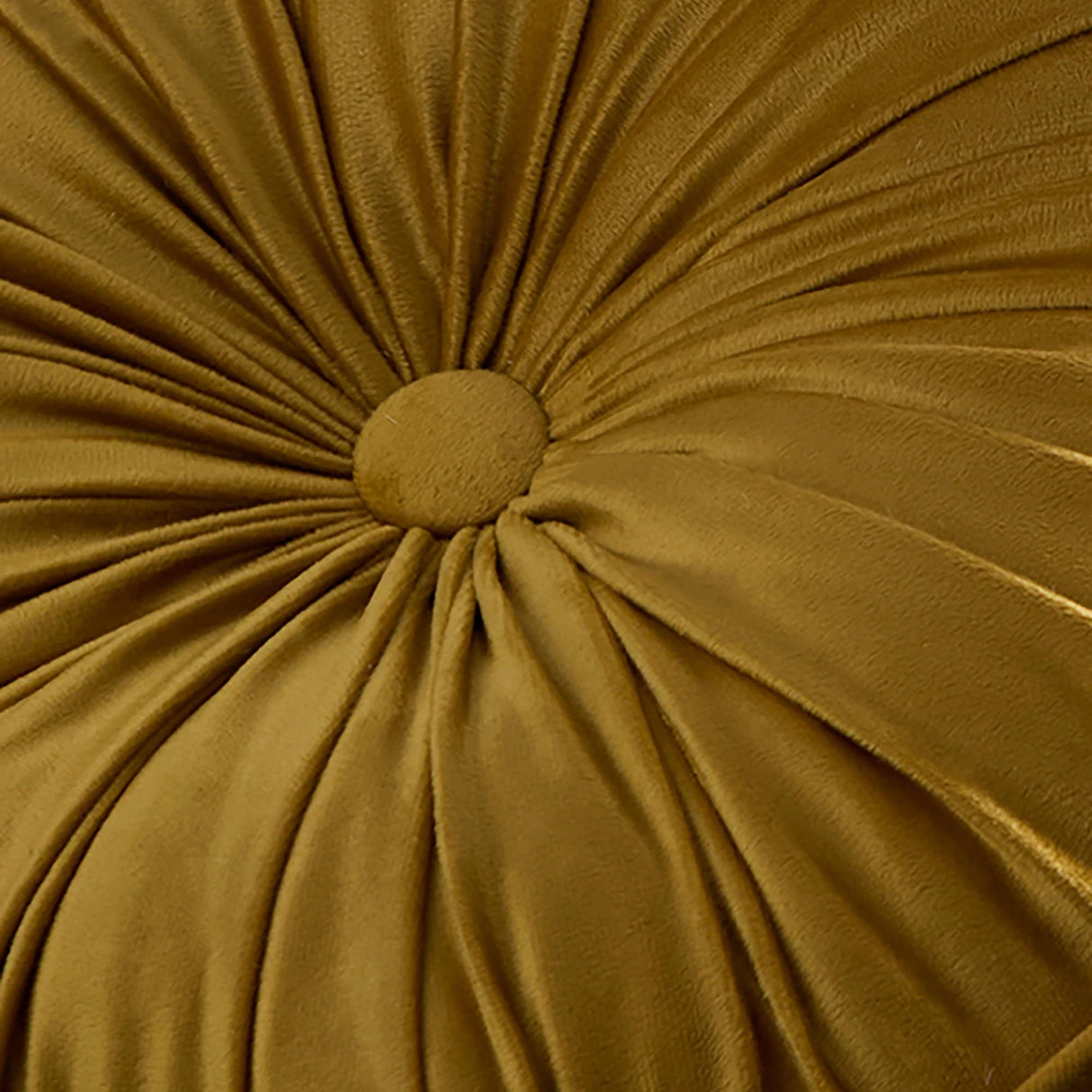 Round Pleat Ochre Round Filled Cushion 40cm - product image 3