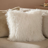 Rowan Faux Fur Cushion Cover Ecru 50 x 50cm - image 1