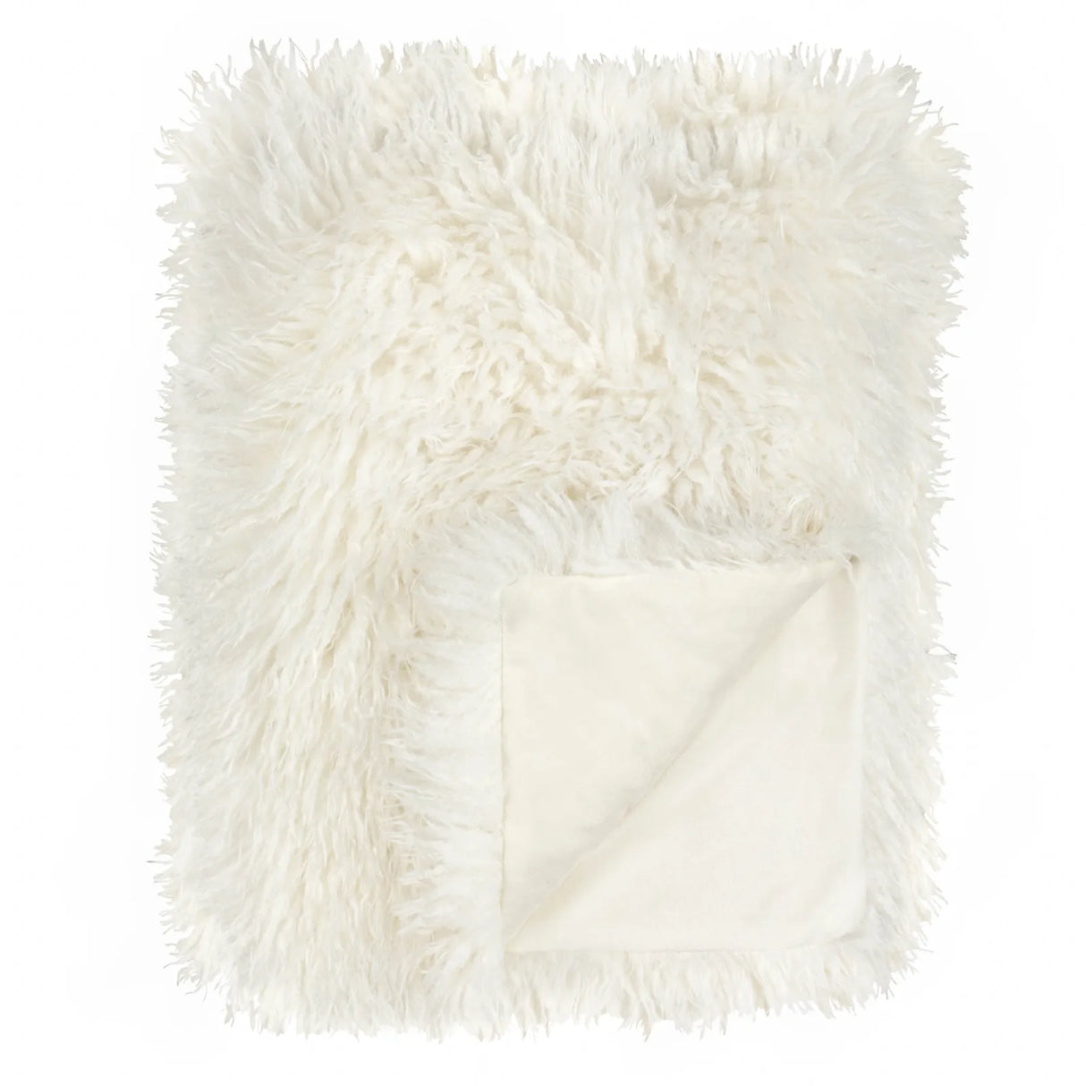 Rowan Faux Fur Throw Ecru 130 x 175cm - image 6