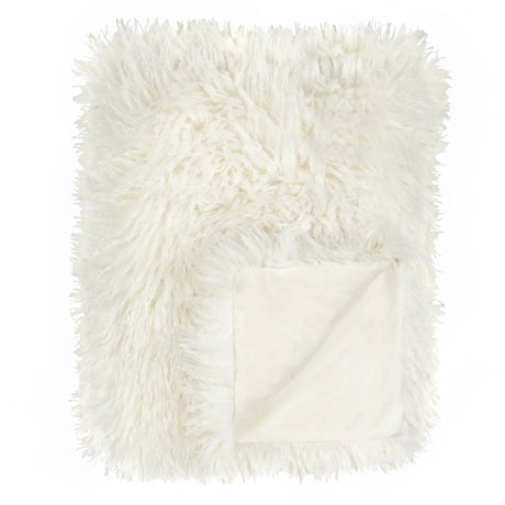Rowan Faux Fur Throw Ecru 130 x 175cm - image 6