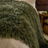 Rowan Faux Fur Throw Khaki 130 x 175cm - image 4