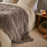 Rowan Faux Fur Throw Mocha 130 x 175cm - image 1