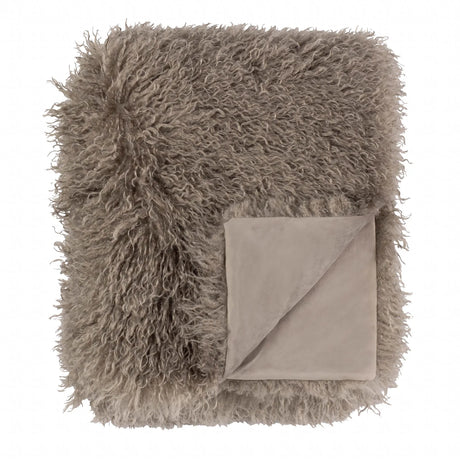 Rowan Faux Fur Throw Mocha 130 x 175cm - image 2