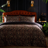 Roxy Leopard Print Black 100% Cotton Duvet Cover Set - main product image