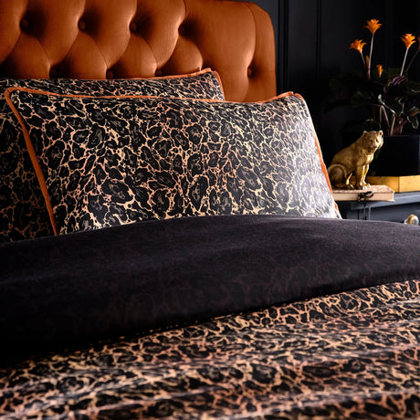Roxy Leopard Print Black 100% Cotton Duvet Cover Set - product image 2