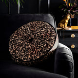 Roxy Round Pleat Gold Round Filled Cushion 40cm - main product image