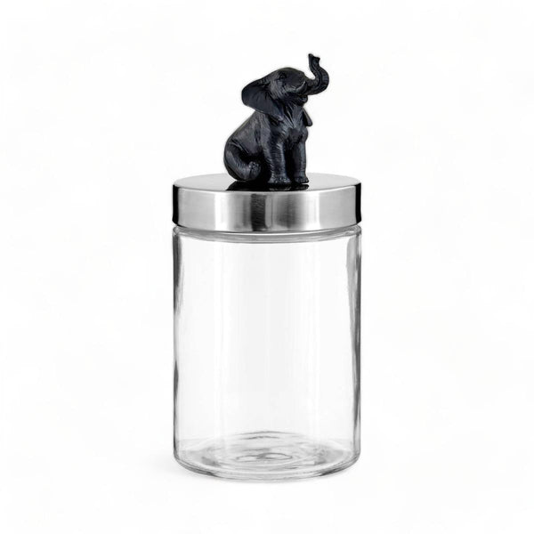 Safari Elephant Glass Jar - Ideal