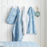 Catherine Lansfield Salcombe Boats Cotton 70x80cm Kitchen Adult Apron Blue