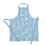 Catherine Lansfield Salcombe Boats Cotton 70x80cm Kitchen Adult Apron Blue
