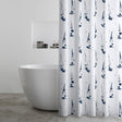 Catherine Lansfield Salcombe Boats 180x180cm Shower Curtain Panel White