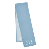 Catherine Lansfield Salcombe Boats Cotton 33x220cm Dining Table Runner Blue