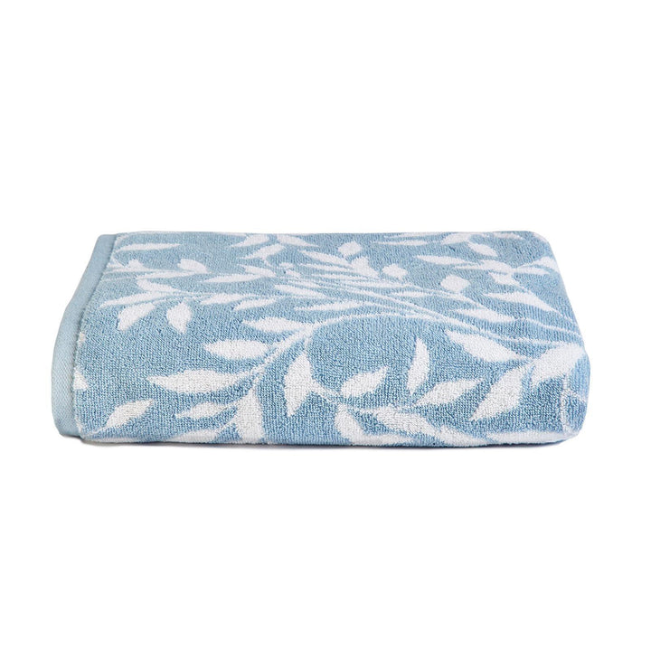 Sandringham Jacquard Towel Blue - Ideal
