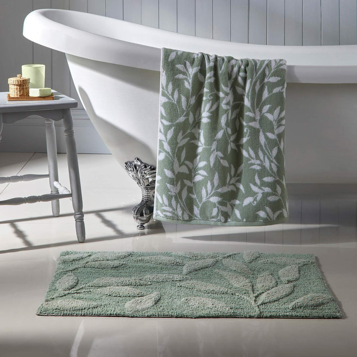 Sandringham Jacquard Towel Sage - Ideal