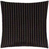 Savoy Stripe Velvet Cushion Cover Black 50 x 50cm - image 2