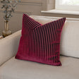 Savoy Stripe Velvet Cushion Cover Burgundy 50 x 50cm - image 1
