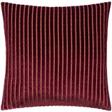 Savoy Stripe Velvet Cushion Cover Burgundy 50 x 50cm - image 2