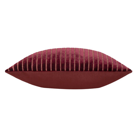 Savoy Stripe Velvet Cushion Cover Burgundy 50 x 50cm - image 4