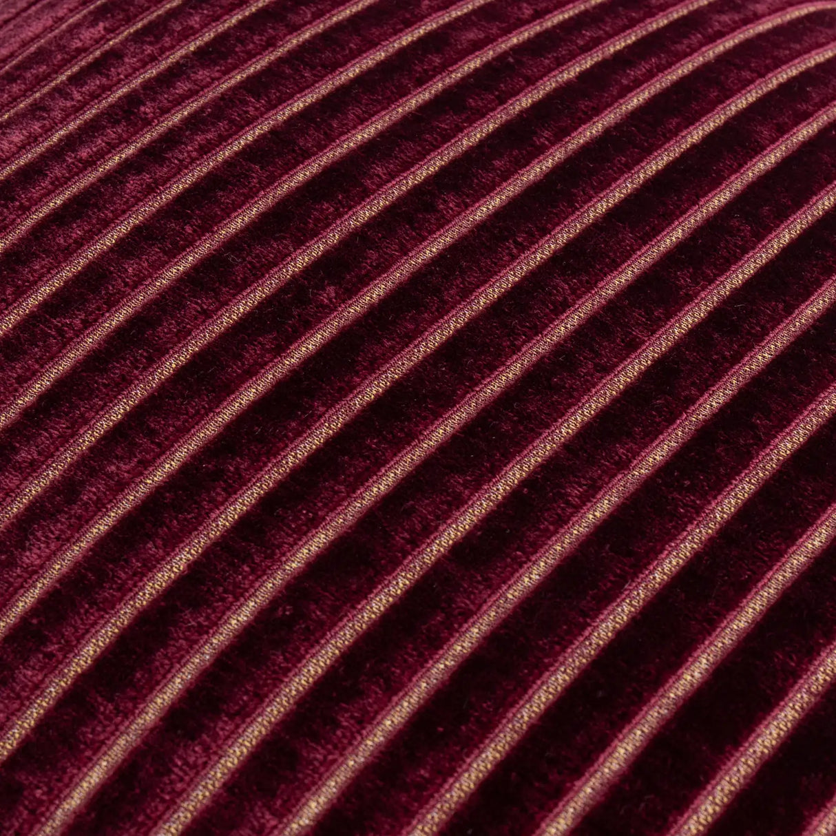Savoy Stripe Velvet Cushion Cover Burgundy 50 x 50cm - image 5