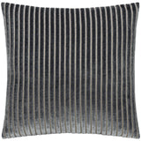 Savoy Stripe Velvet Cushion Cover Charcoal 50 x 50cm - image 2
