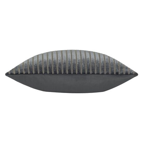 Savoy Stripe Velvet Cushion Cover Charcoal 50 x 50cm - image 4