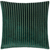 Savoy Stripe Velvet Cushion Cover Emerald 50 x 50cm - image 2